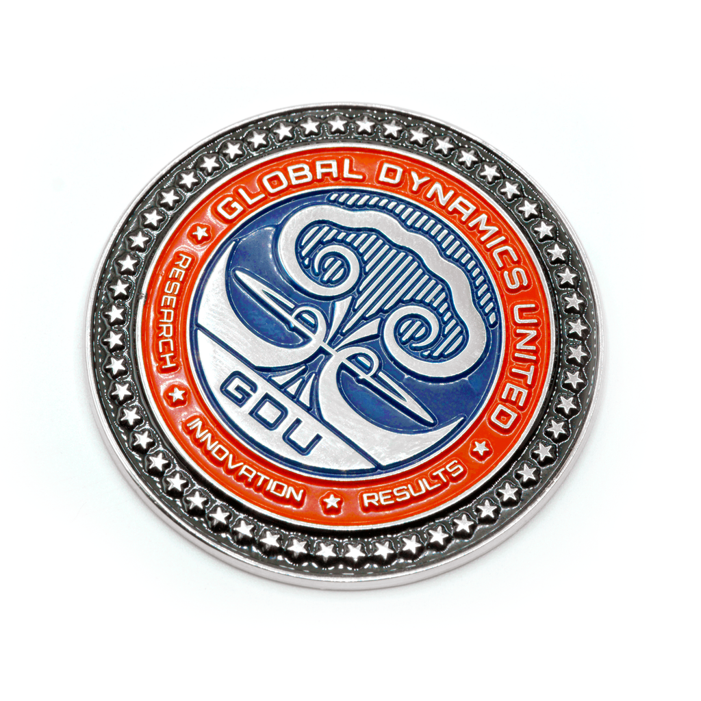 GDU Decorative Paint-filled 2" Adhesive - Backed BADGE
