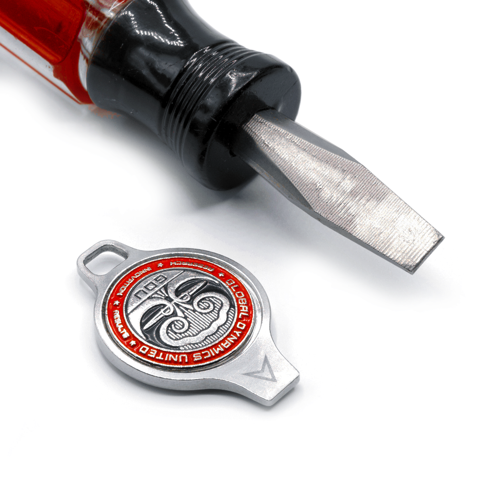 GDU Flat-Head Pocket Screwdriver with Paint-filled 1" COIN